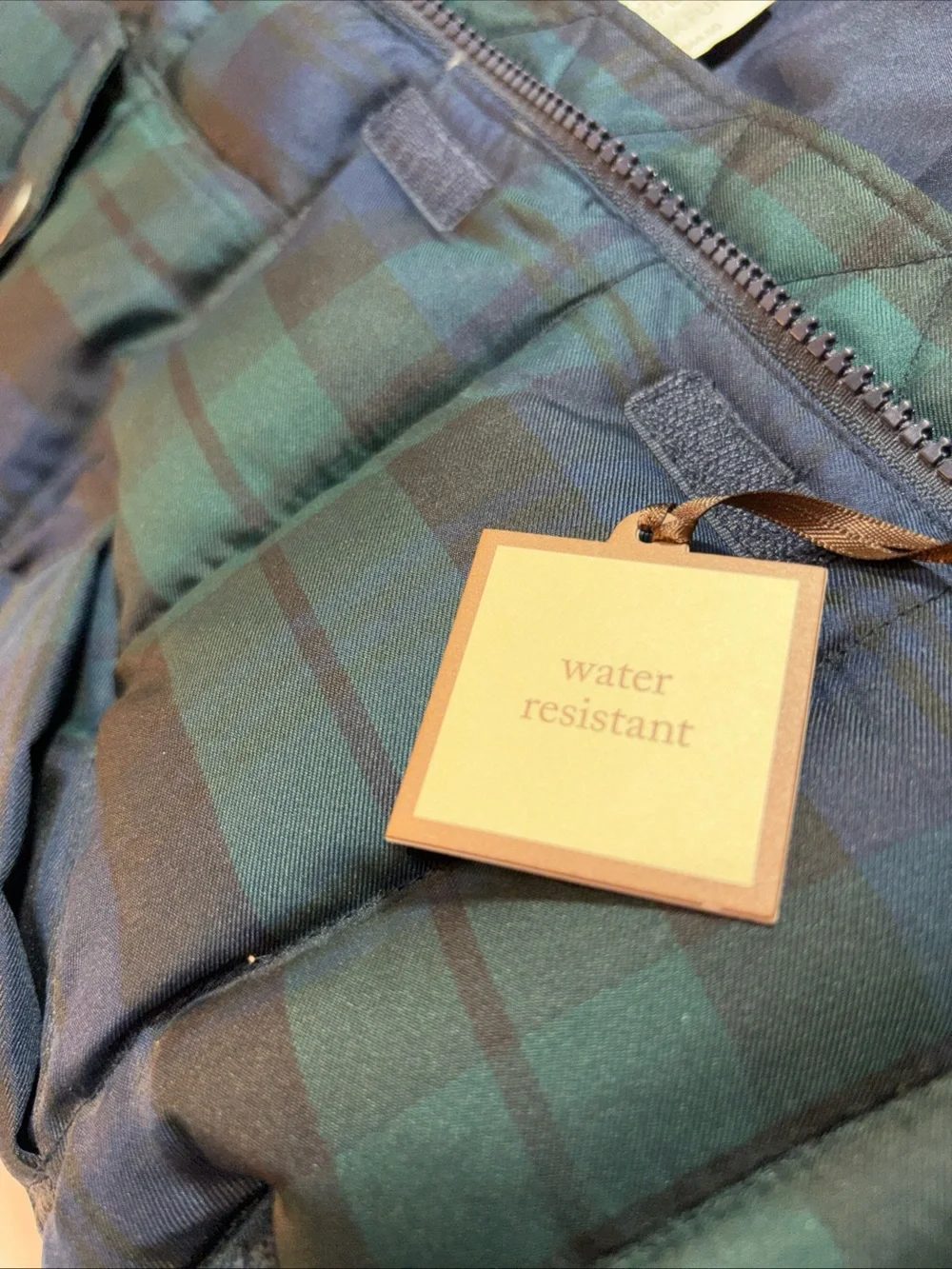 Baby Gap Plaid Puffer Jacket with Faux Fur Hood - Green/Black New!!!  993